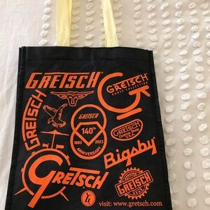 Gretsch Black & Orange Logo Tote Bag